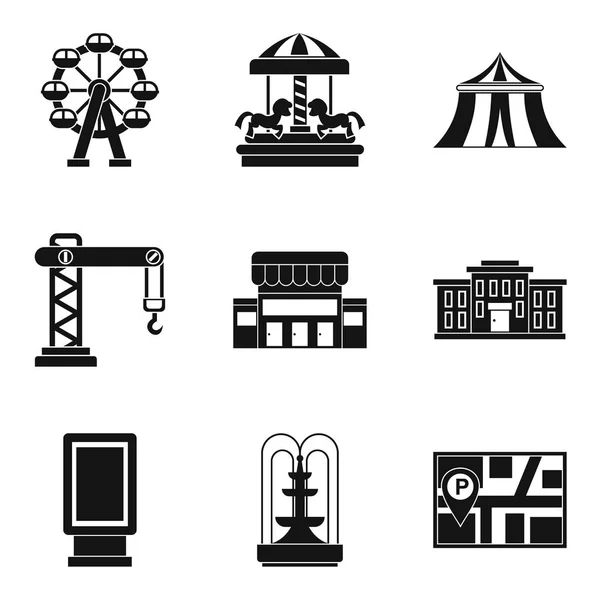 Set di icone di realizzazione, stile semplice — Vettoriale Stock