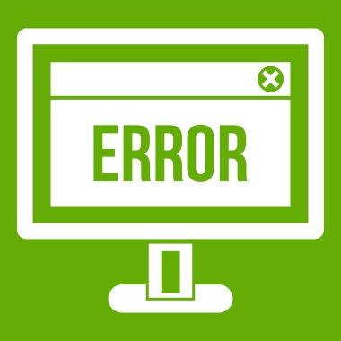 Hata kayıt bir bilgisayar monitör simgesini yeşil