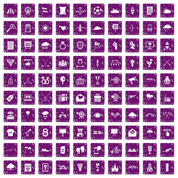 100 ok simgelerini grunge mor ayarla