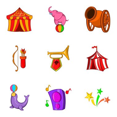 Hüner Icons set, karikatür tarzı