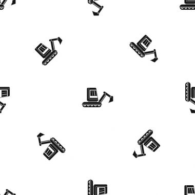 Mini ekskavatör model sorunsuz siyah