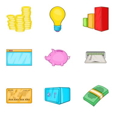 Tahakkuk Icons set, karikatür tarzı