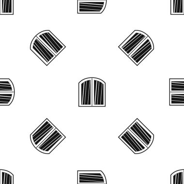 Kemerli beyaz pencere çerçeve desen sorunsuz siyah