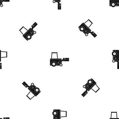 Kamyon kargo kaldırmak için desen sorunsuz siyah