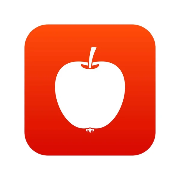 Ícone da Apple vermelho digital — Vetor de Stock