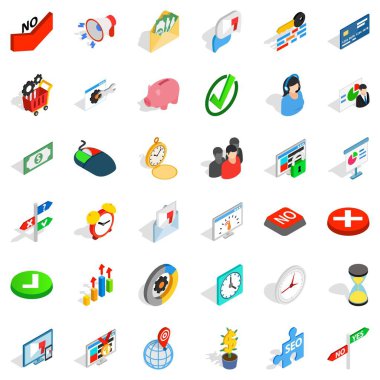 Icons set, izometrik stil değişimi