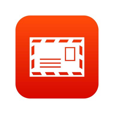 Damga simgesi dijital kırmızı posta zarfı