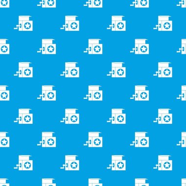 Müzik kutusu desen kesintisiz mavi