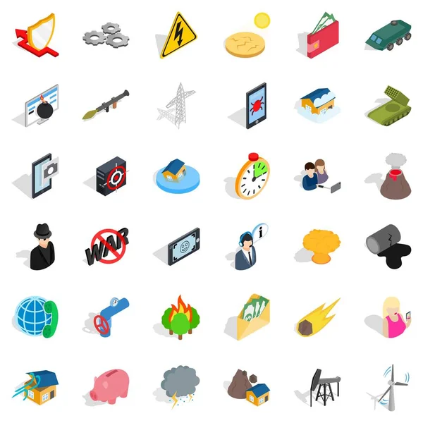 Fırtına Icons set, izometrik stili