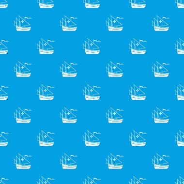 Gemi Columbus desen kesintisiz mavi