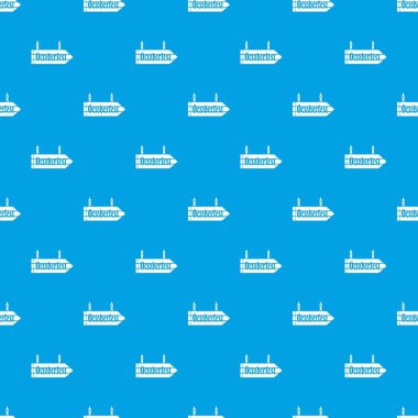 Octoberfest desen kesintisiz mavi işareti