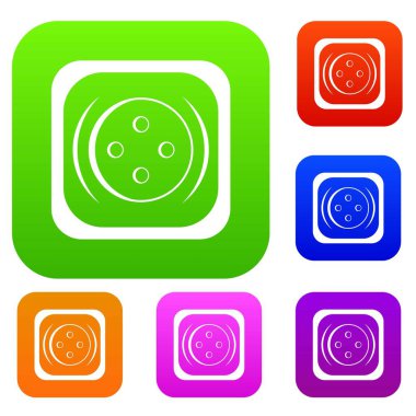 Giyim kare düğme renk koleksiyonu ayarla