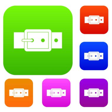 Siyah toka kemer set renk koleksiyonu