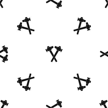Çapraz demirci çekiç desen sorunsuz siyah