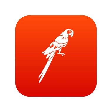 Brezilyalı papağan simgesi dijital kırmızı