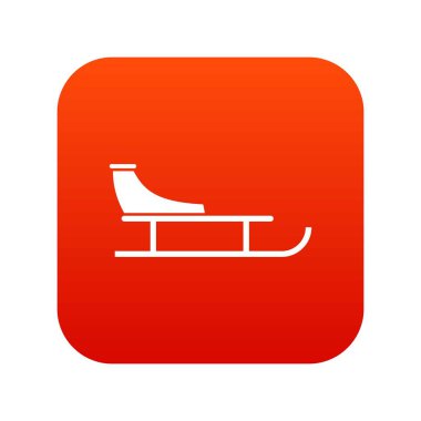 Kızak simgesi dijital kırmızı