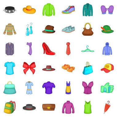 Kazak Icons set, karikatür tarzı