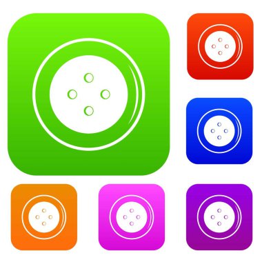 Düğme kümesi renk koleksiyonu giyim için