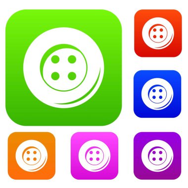 Düğme dikiş set renk koleksiyonu için