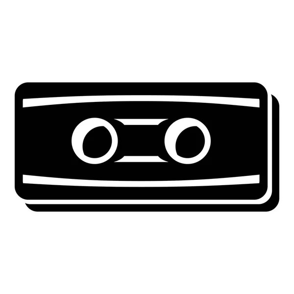 Przycisk plastikowy ikona, prostym stylu czarny — Wektor stockowy