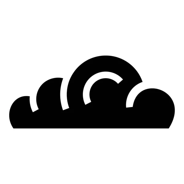 Иконка облака приложения, простой черный стиль — стоковый вектор