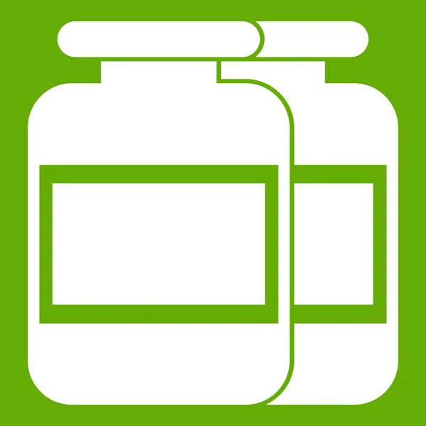 Suplemento nutricional para los atletas icono verde — Vector de stock