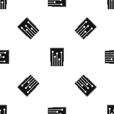 Bilgisayar işlemci desen sorunsuz siyah