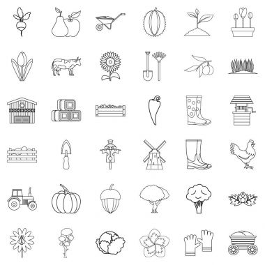 Sebze Icons set, anahat stili