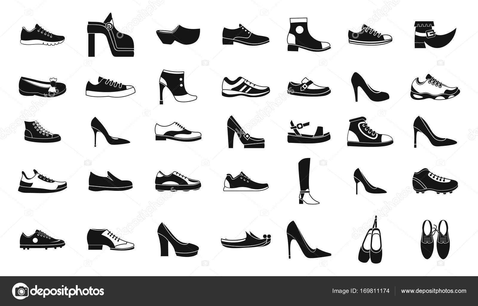 Shoes Icon Set Simple Style Vector Image By C Ylivdesign Vector Stock Shoes Icon Set Simple Style Vector Image By C Ylivdesign Vector Stock