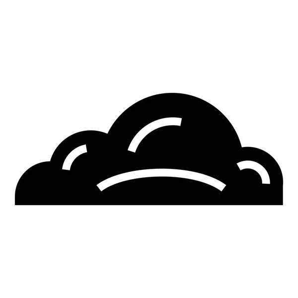 Zakelijke cloud pictogram, eenvoudige zwarte stijl — Stockvector