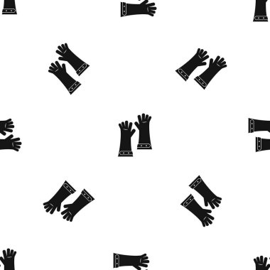 Kaynak için ısıya dayanıklı eldivenler sorunsuz siyah desen