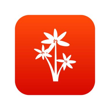 Palmiye ağacı simgesini dijital kırmızı