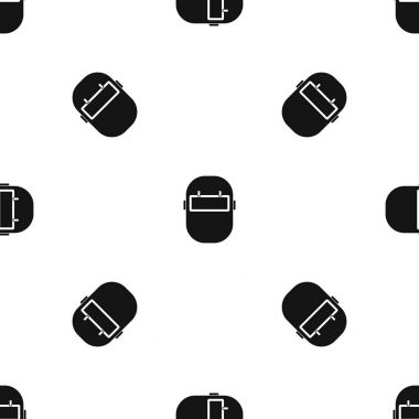 Kaynak maskesi desen sorunsuz siyah