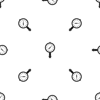 Manometre veya basınç göstergesi desen sorunsuz siyah