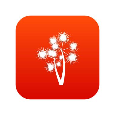 Dikenli palm simgesi dijital kırmızı