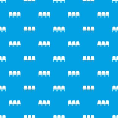 Kalkış salonu desen kesintisiz mavi sandalye