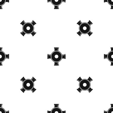 Boru montaj desen sorunsuz siyah