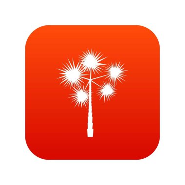 Palm chamaerops simgesi dijital kırmızı