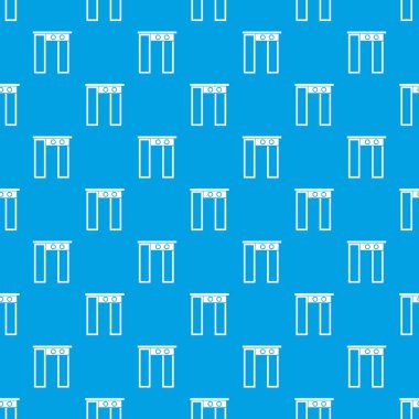 Güvenlik kapısı havaalanı desen kesintisiz mavi