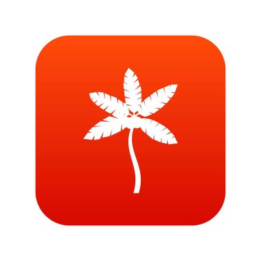 Hindistancevizi simgesi dijital kırmızı palmiye ağacı