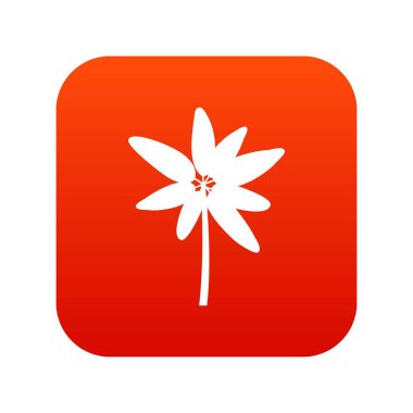 Uzun palmiye simgesi dijital kırmızı