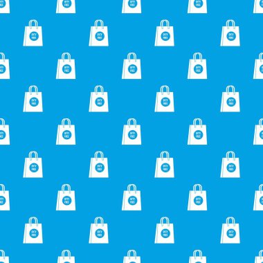 Duty free alışveriş çantası desen kesintisiz mavi