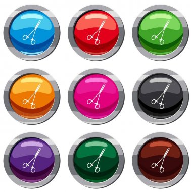 Tıbbi kelepçe makas 9 koleksiyonu ayarla