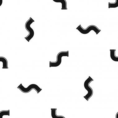 Form S harfi desen sorunsuz siyah ortak boru