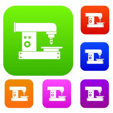 Delme makinesi renk koleksiyonu ayarla