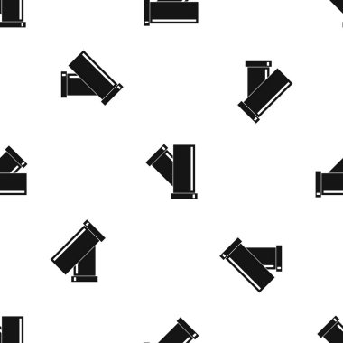 Tee uygun boru desen sorunsuz siyah