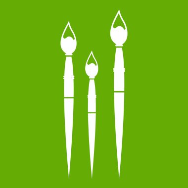 Resim simge yeşil için üç fırçalar