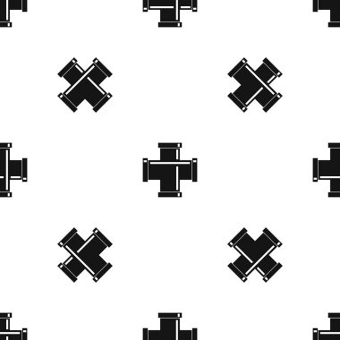 Siyah boru montaj desen sorunsuz siyah