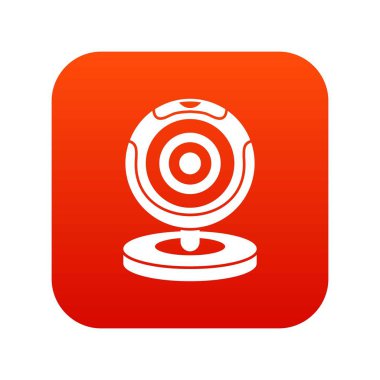 Web kamerası simgesi dijital kırmızı