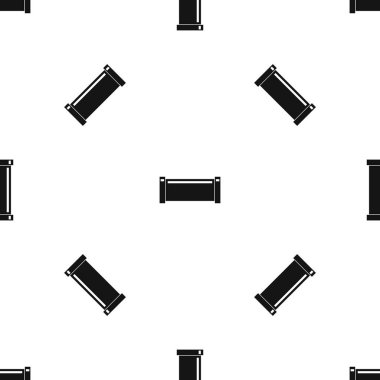 Boru parça desen sorunsuz siyah